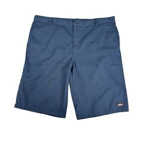Dickies Work Shorts Mens 42 Navy Blue Relaxed Fit Twill Flat Front utility